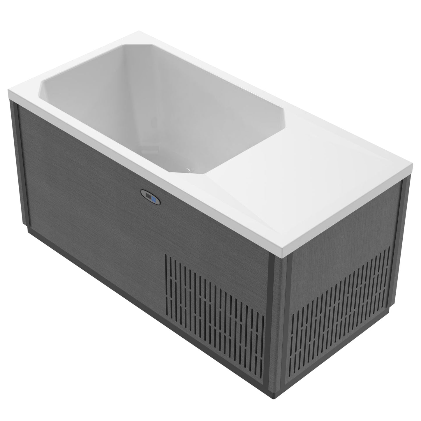 Luxury Cedar Oval Cold Plunge Tub with Stainless Steel Interior, Dual Covers, Easy Drainage, Steps & Headrest Included