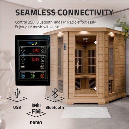 SteamSpa Home Sauna 4-5 Person Hemlock Indoor Spa – Perfect for Oxygen Bar & Heating Plate