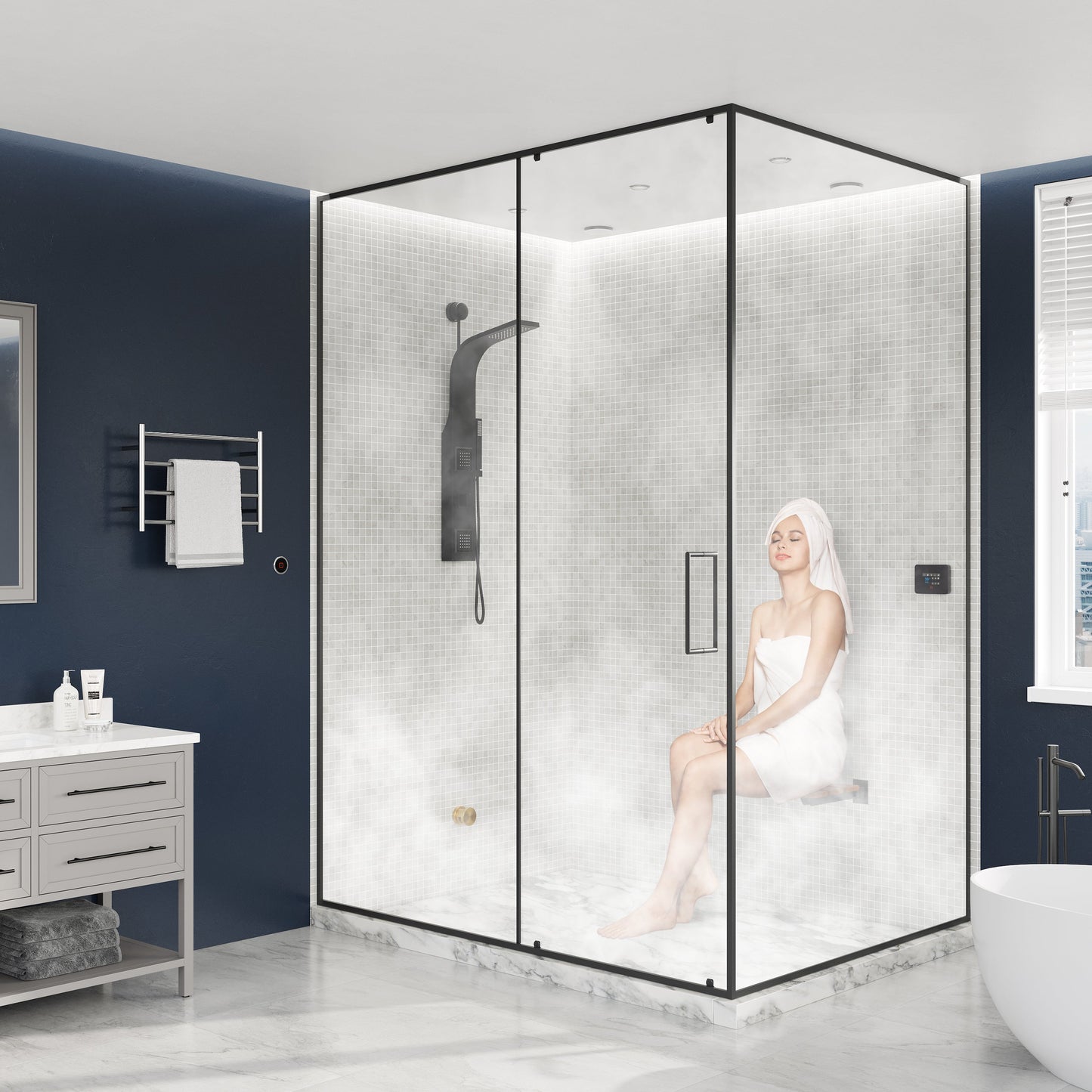 PRO Series Steam Bath Generator with Bluetooth, WiFi, QuickStart, Auto-Drain, and Chroma Lighting