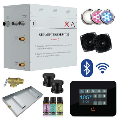PRO Series Steam Bath Generator with Bluetooth, WiFi, QuickStart, Auto-Drain, and Chroma Lighting