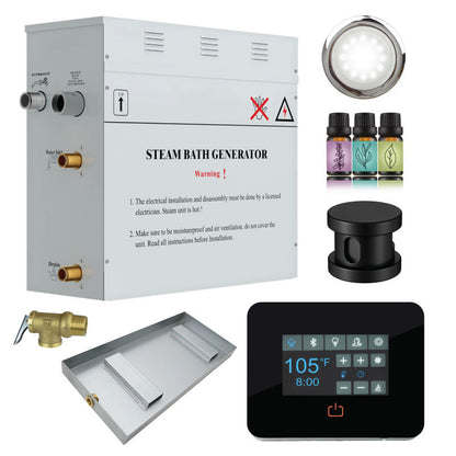 Contractors Series Steam Bath Generator with Quickstart, Digital Touchpad, Auto-Drain, and Aroma Steamhead