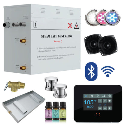 Contractors Series Steam Bath Generator with Quickstart, Digital Touchpad, Auto-Drain, and Aroma Steamhead