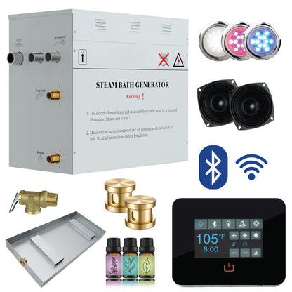 Contractors Series Steam Bath Generator with Quickstart, Digital Touchpad, Auto-Drain, and Aroma Steamhead